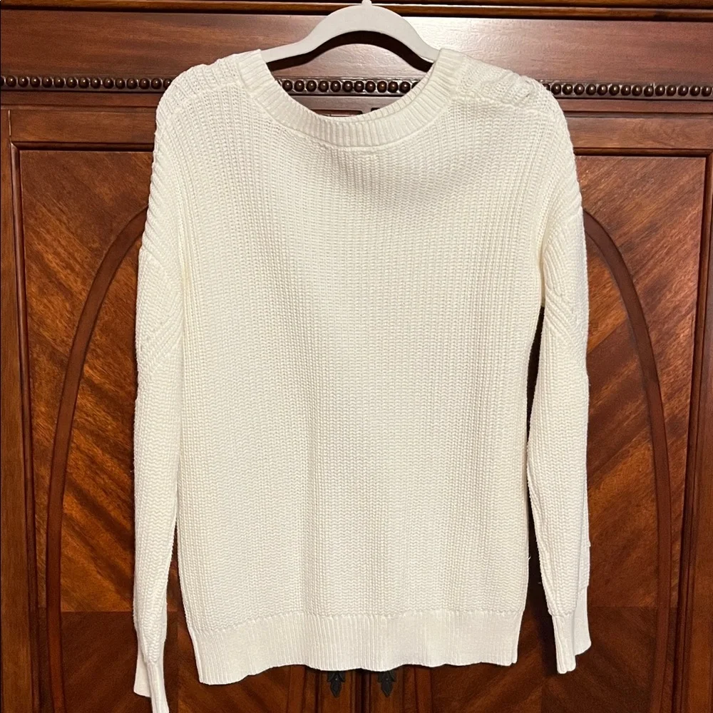 Time and Tru Off White Knit Sweater - Picture 3 of 6